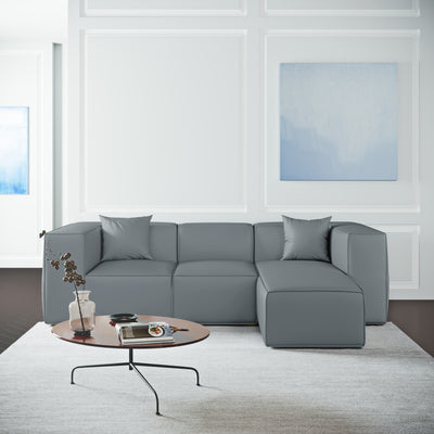Varick Right-Chaise Sectional - Haze Vintage Leather