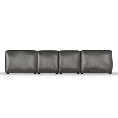 Varick U-Chaise Sectional - Graphite Vintage Leather