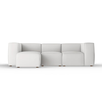 Varick Left-Chaise Sectional - Silver Streak Plush Velvet