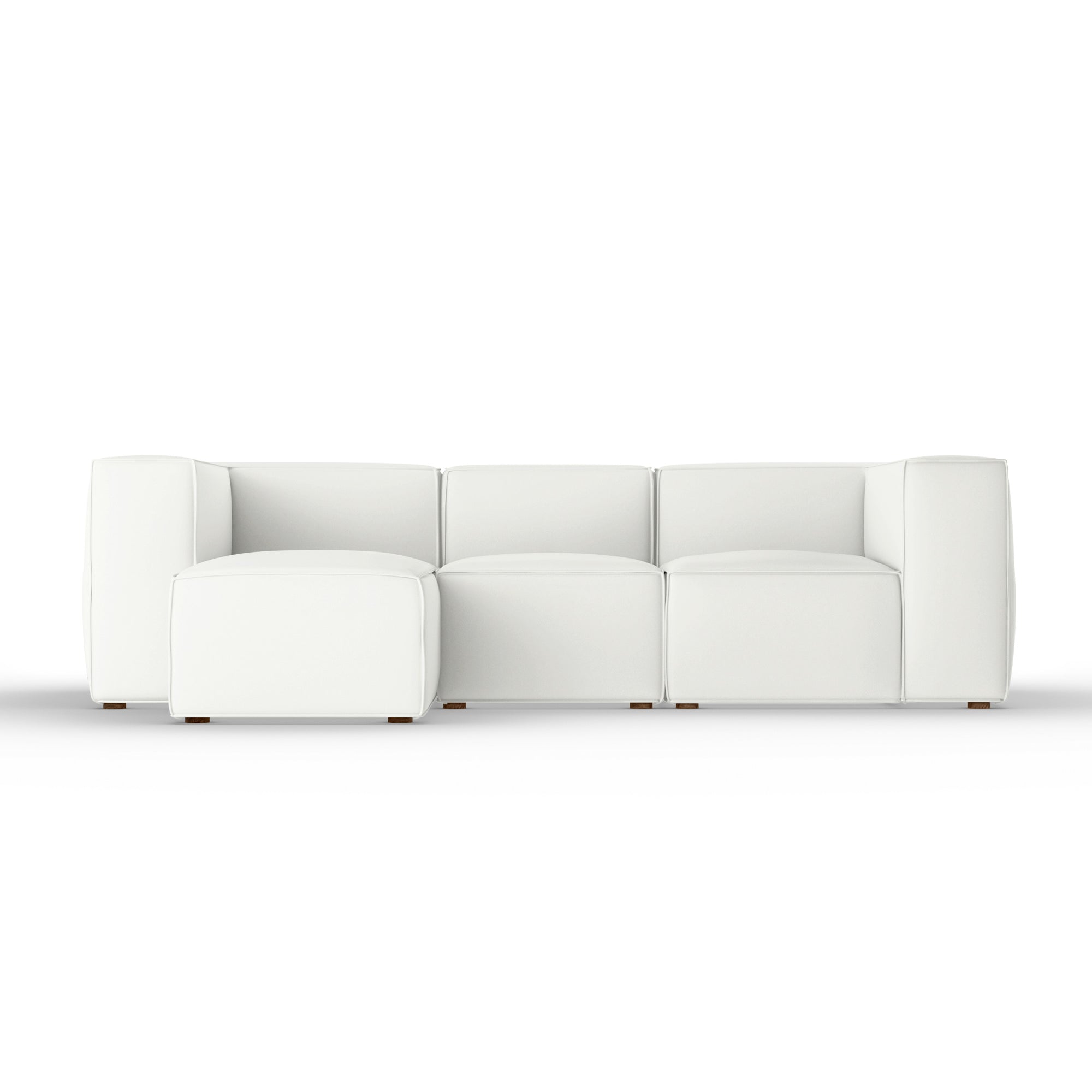 Varick Left-Chaise Sectional - Blanc Plush Velvet