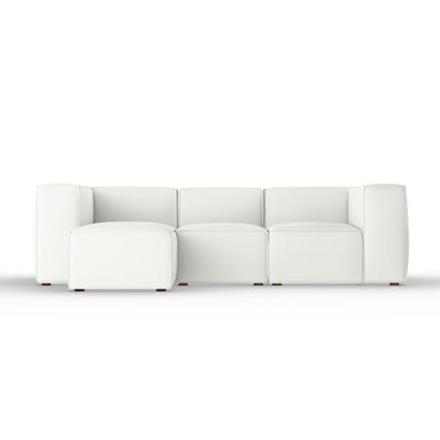 Varick Left-Chaise Sectional - Blanc Plush Velvet