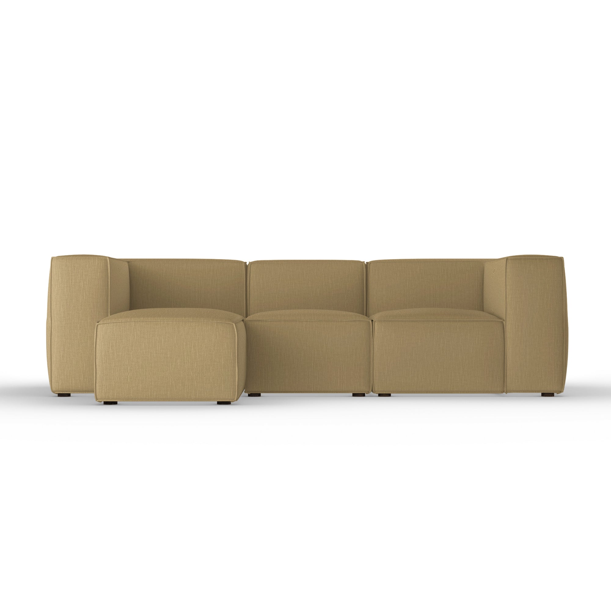 Varick Left-Chaise Sectional - Marzipan Box Weave Linen