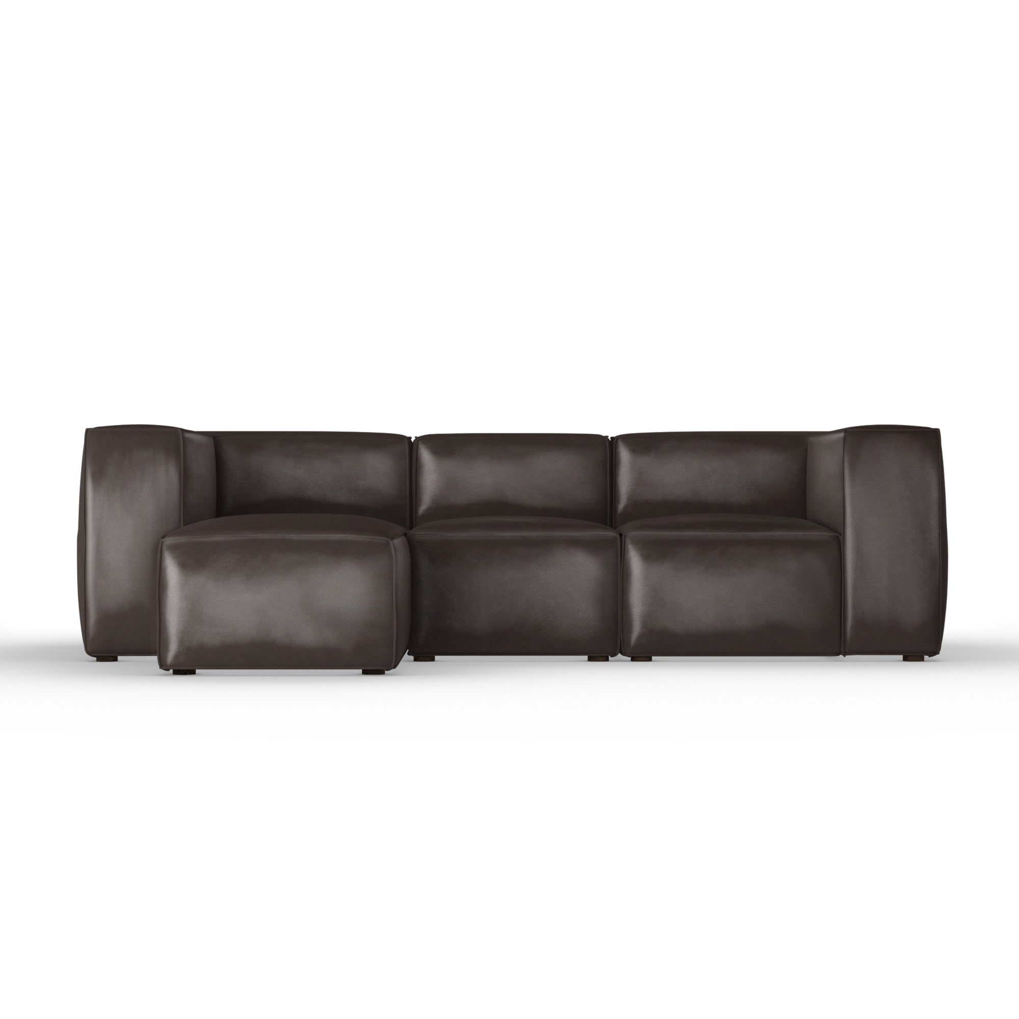 Varick Left-Chaise Sectional - Chocolate Vintage Leather
