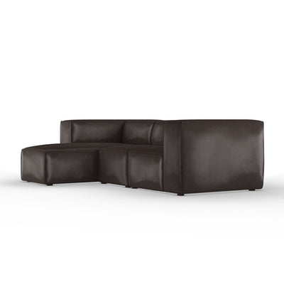 Varick Left-Chaise Sectional - Chocolate Vintage Leather