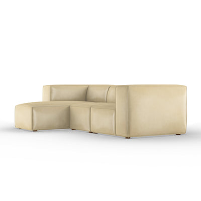 Varick Left-Chaise Sectional - Oyster Vintage Leather