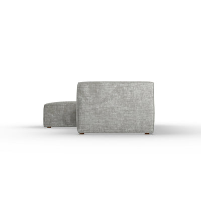 Varick Left-Chaise Sectional - Silver Streak Crushed Velvet