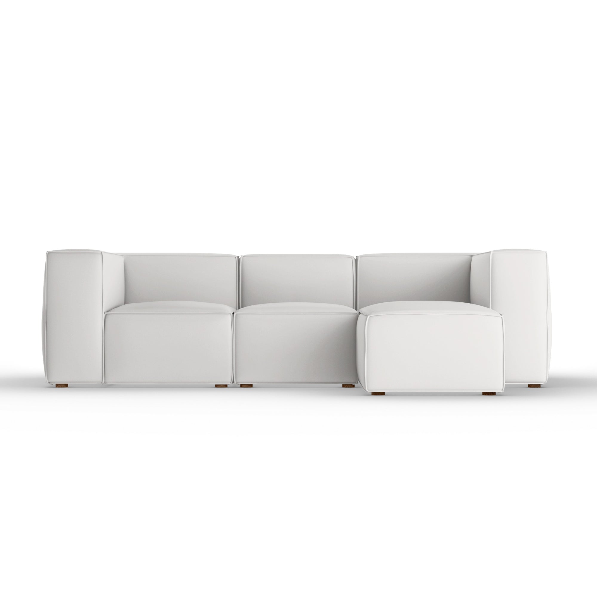 Varick Right-Chaise Sectional - Silver Streak Plush Velvet