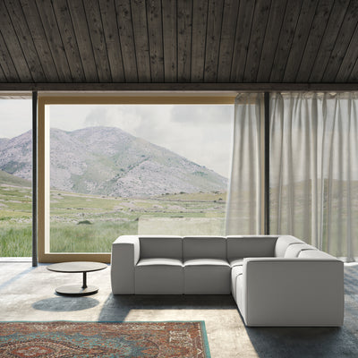 Varick 5-Piece Corner Sectional - Alabaster Pebble Weave Linen