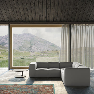 Varick 5-Piece Corner Sectional - Silver Streak Basketweave