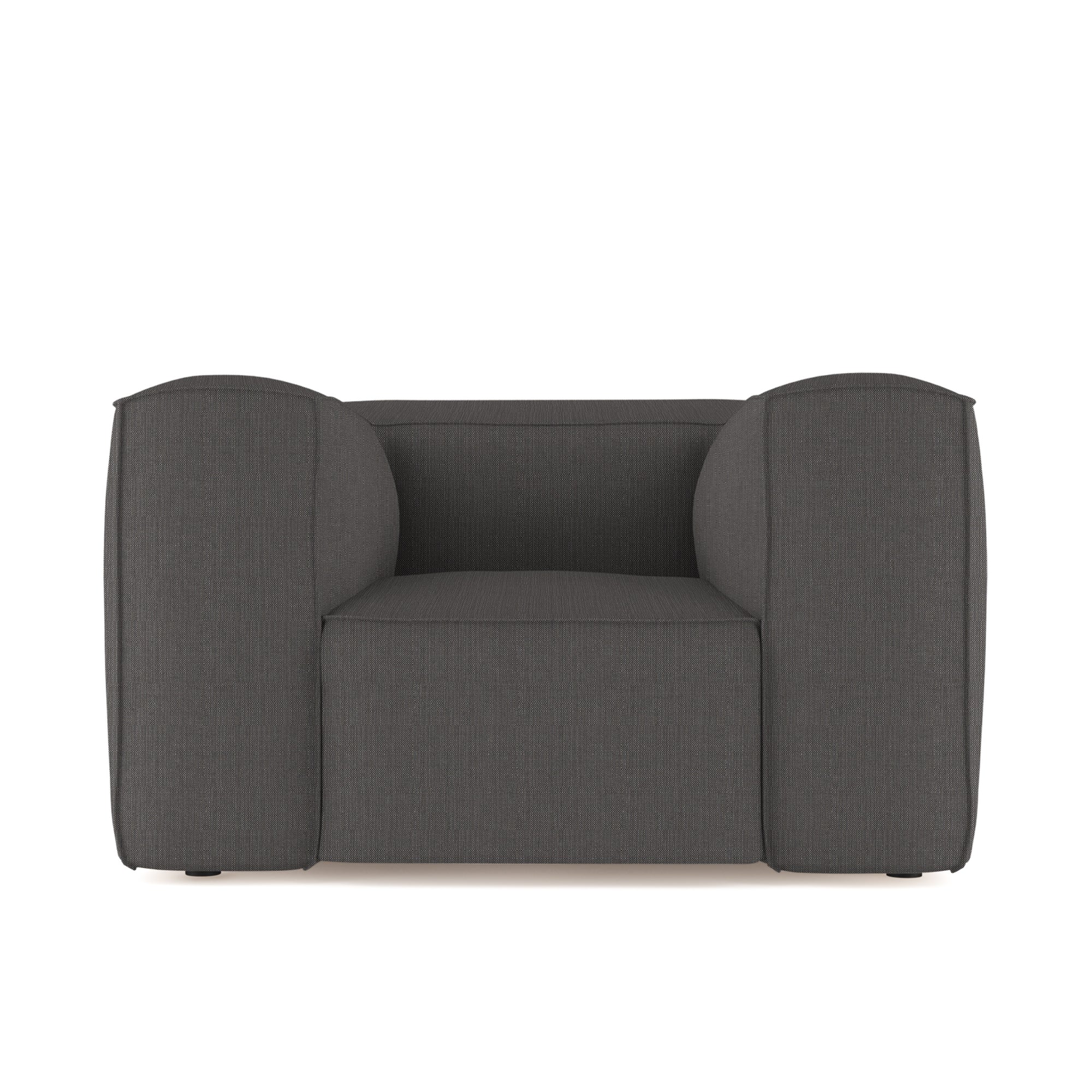 Varick Chair - Graphite Box Weave Linen