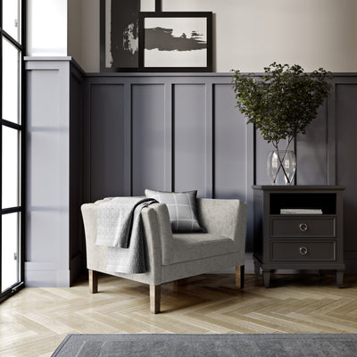 Charlton Chair - Silver Streak Crushed Velvet