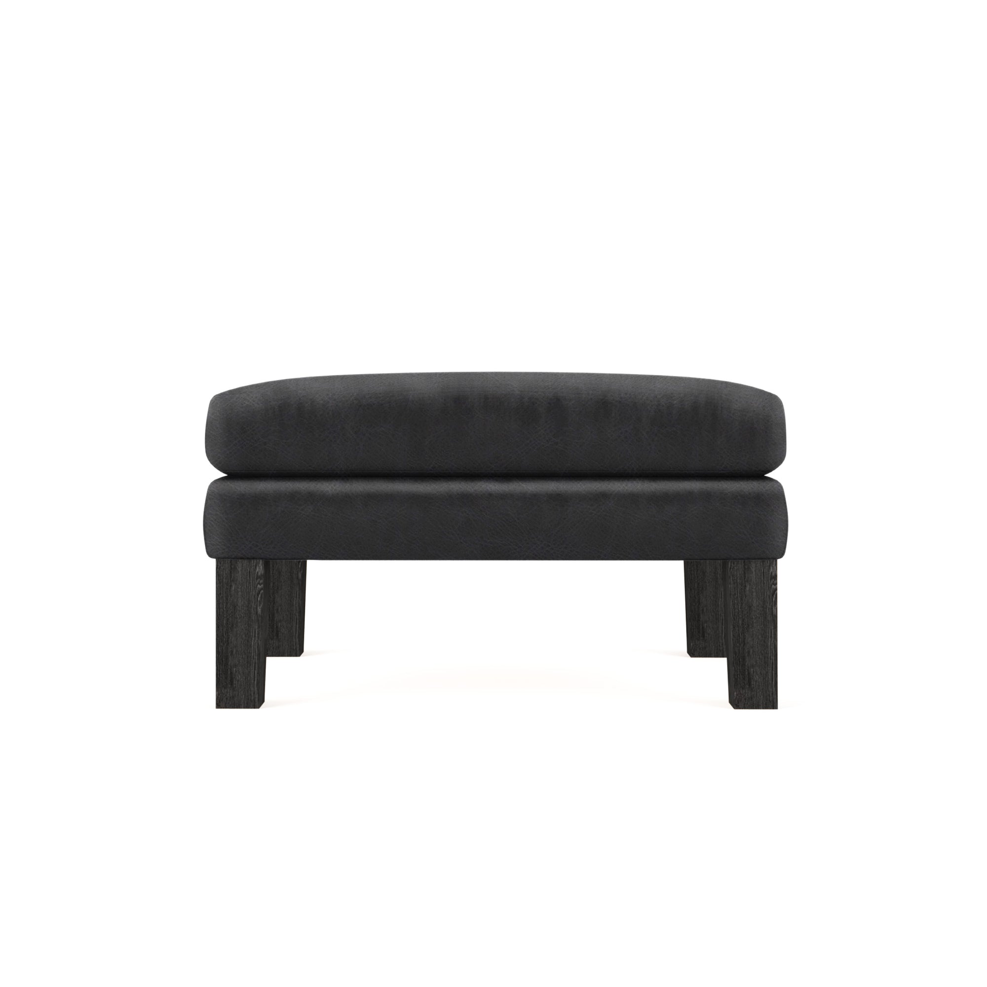 Charlton Ottoman - Black Jack Vintage Leather