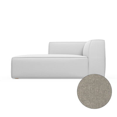 Varick Single-Arm Chaise - Silver Streak Basketweave