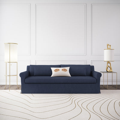 Ludlow Sofa - Blue Print Crushed Velvet