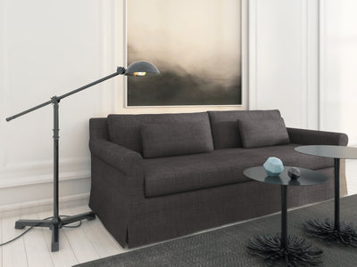 Ludlow Sofa - Graphite Pebble Weave Linen