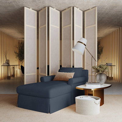 Ludlow Chaise - Bluebell Basketweave