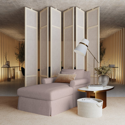 Ludlow Chaise - Blush Plush Velvet
