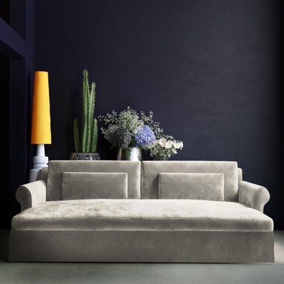 Ludlow Daybed - Oyster Crushed Velvet