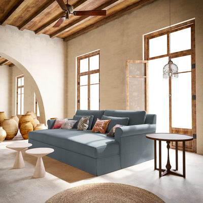 Ludlow Daybed - Haze Pebble Weave Linen