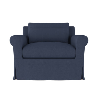 Ludlow Chair - Blue Print Box Weave Linen