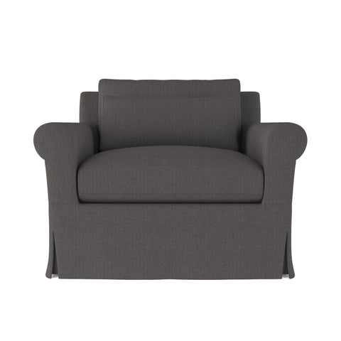 Ludlow Chair - Graphite Box Weave Linen