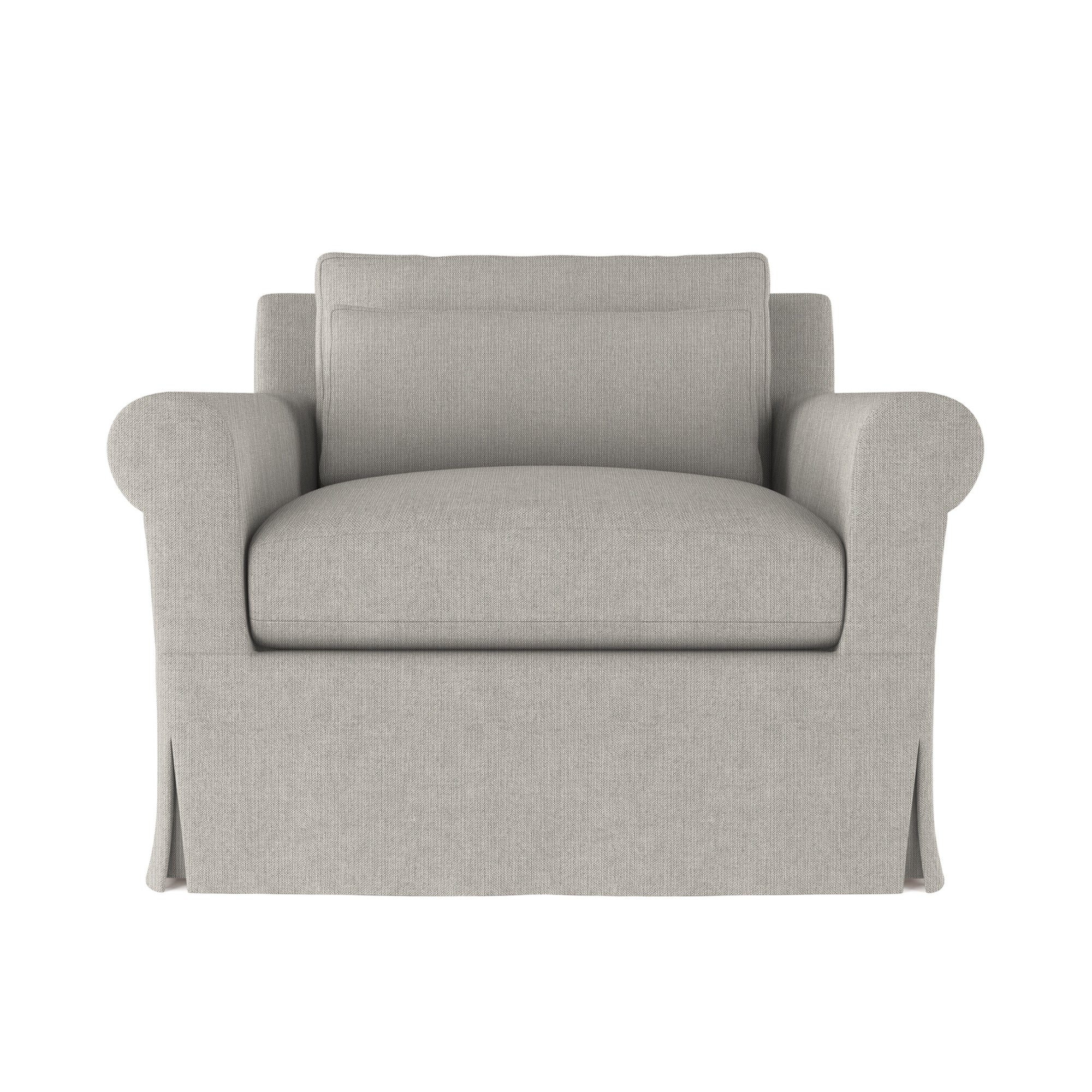 Ludlow Chair - Silver Streak Box Weave Linen