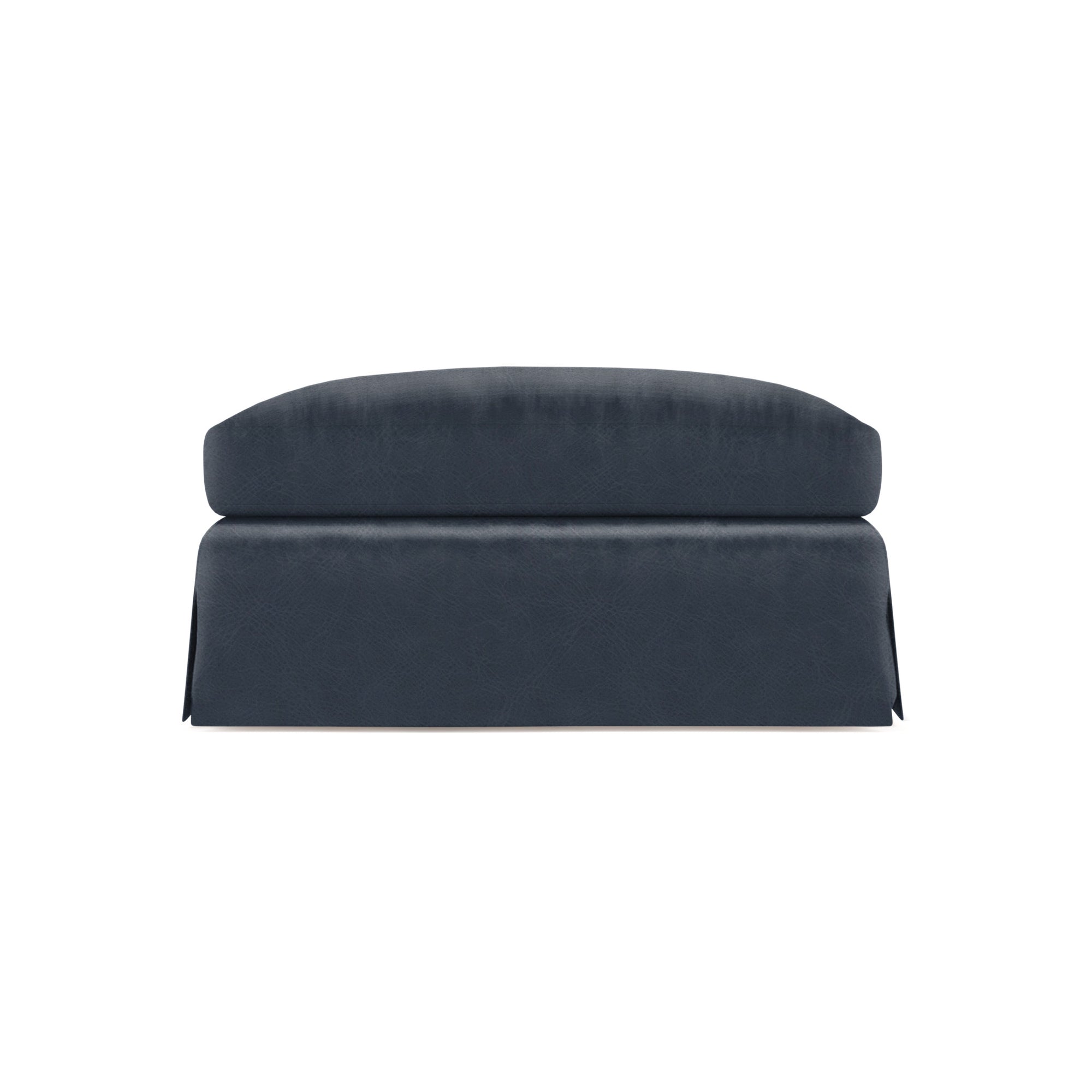 Ludlow Ottoman - Blue Print Vintage Leather