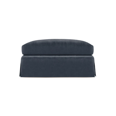 Ludlow Ottoman - Blue Print Vintage Leather