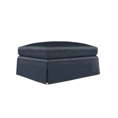 Ludlow Ottoman - Blue Print Vintage Leather