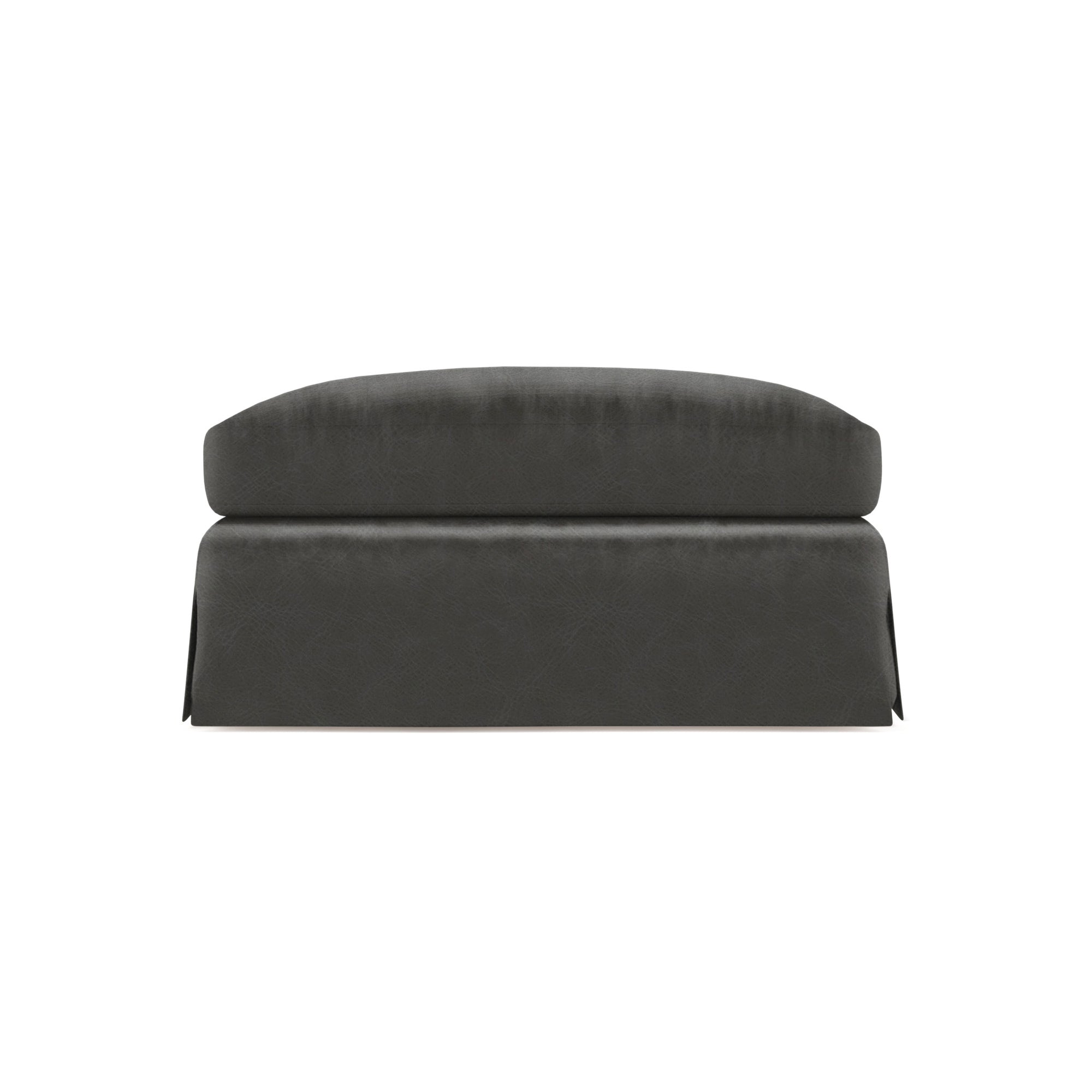 Ludlow Ottoman - Graphite Vintage Leather