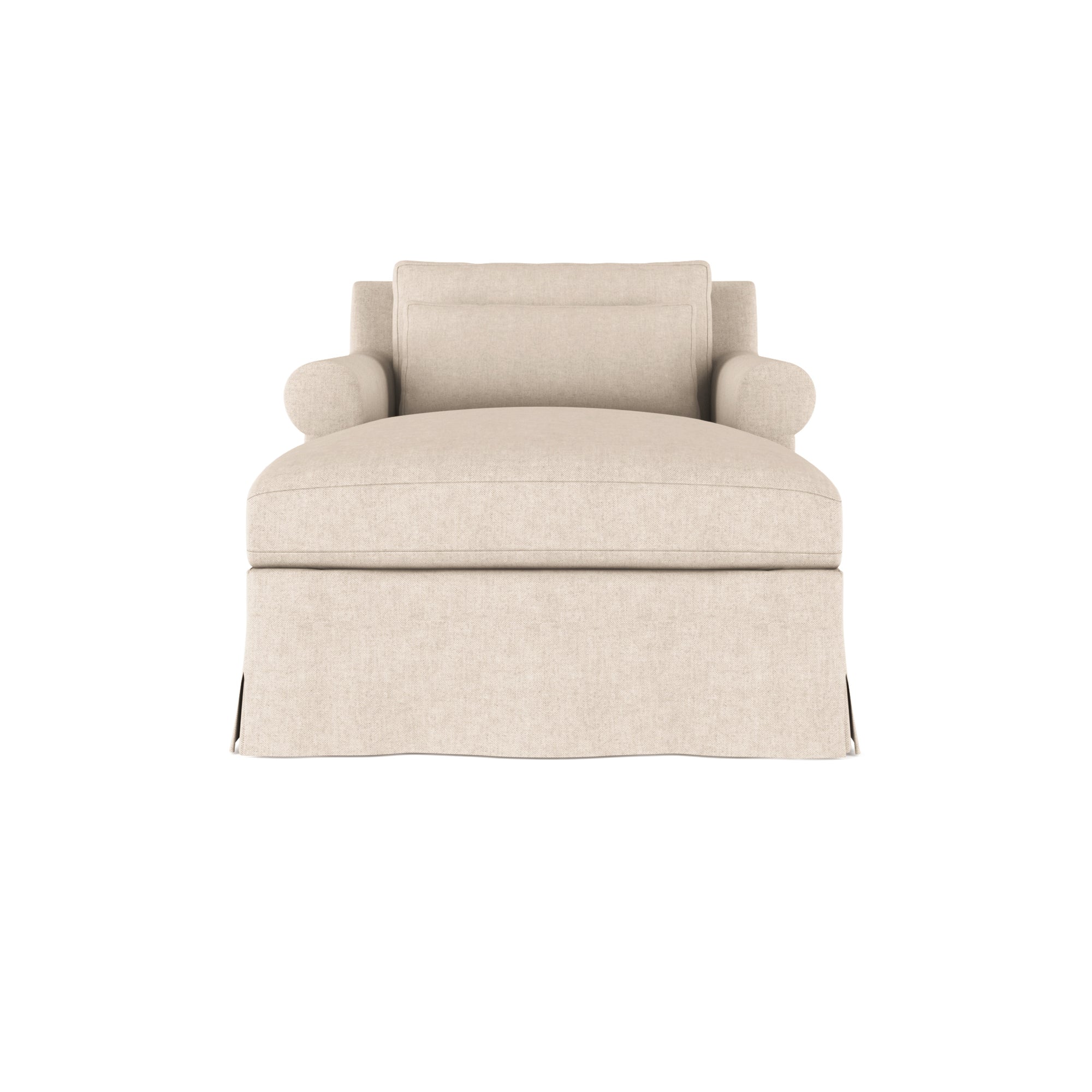 Ludlow Chaise - Oyster Plush Velvet