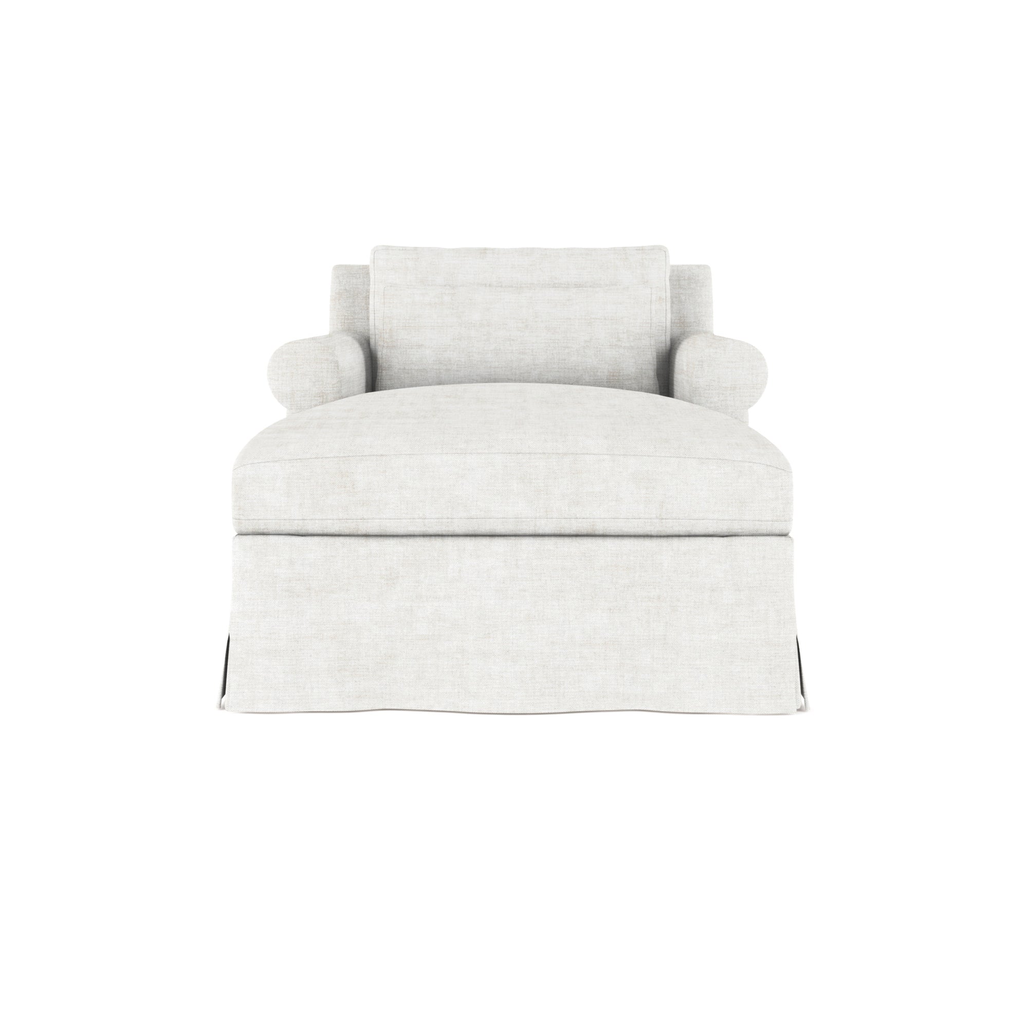 Ludlow Chaise - Alabaster Crushed Velvet
