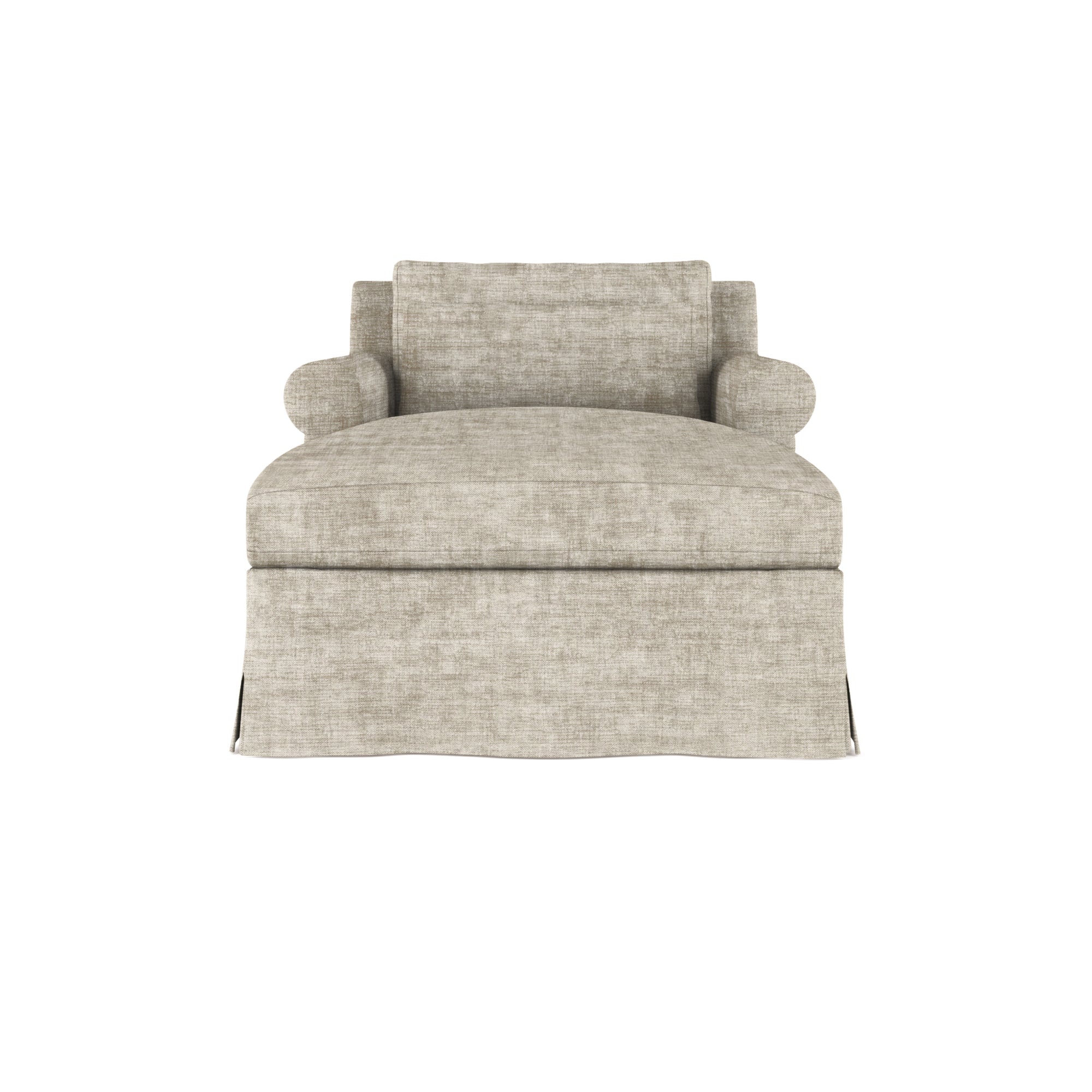 Ludlow Chaise - Oyster Crushed Velvet
