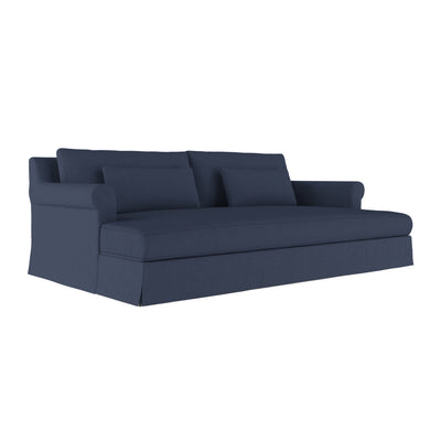 Ludlow Daybed - Blue Print Box Weave Linen