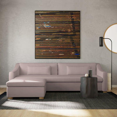 Crosby Ottoman - Blush Plush Velvet