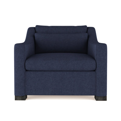 Crosby Chair - Blue Print Plush Velvet