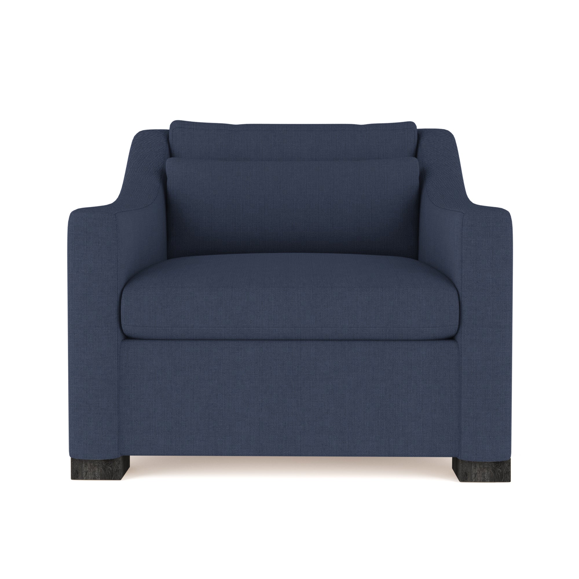Crosby Chair - Blue Print Box Weave Linen