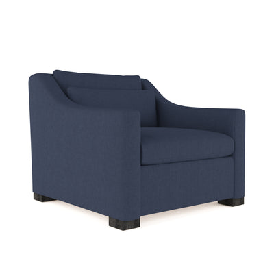 Crosby Chair - Blue Print Box Weave Linen
