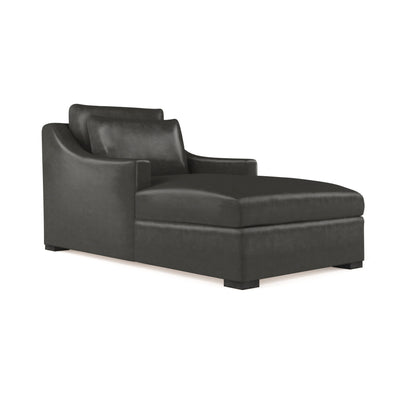 Crosby Chaise - Graphite Vintage Leather