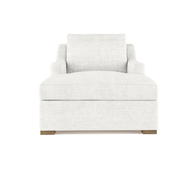 Crosby Chaise - Alabaster Crushed Velvet