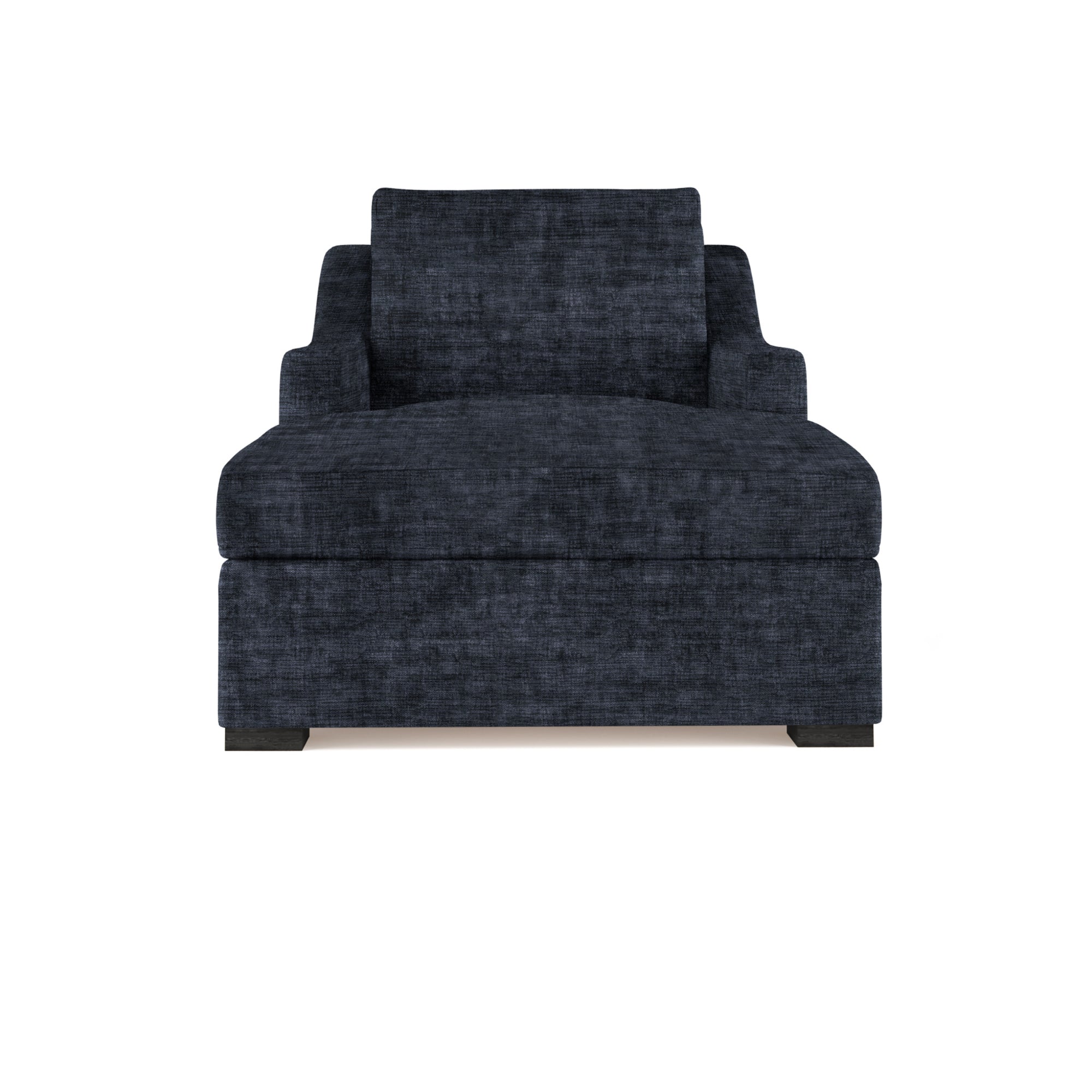 Crosby Chaise - Blue Print Crushed Velvet