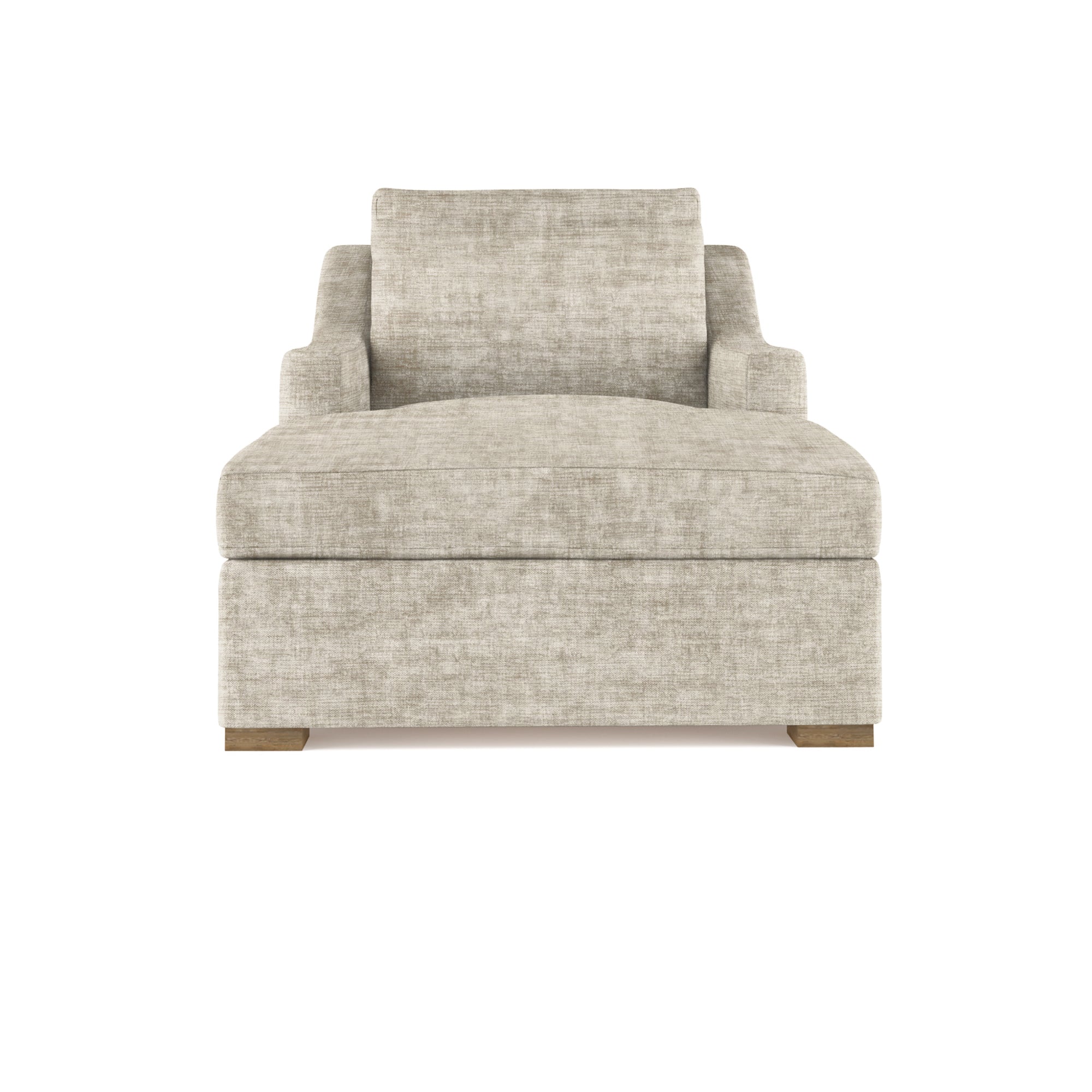 Crosby Chaise - Oyster Crushed Velvet