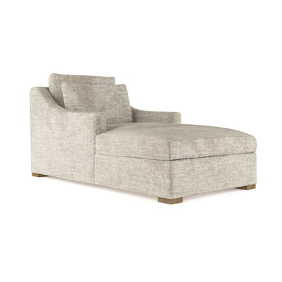 Crosby Chaise - Oyster Crushed Velvet