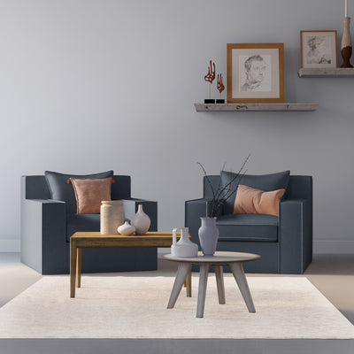 Mulberry Chair - Bluebell Box Weave Linen