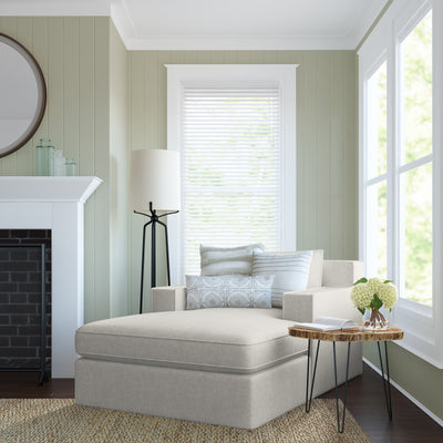 Mulberry Chaise - Alabaster Plush Velvet