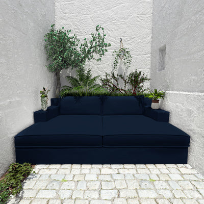 Mulberry Daybed - Blue Print Crushed Velvet