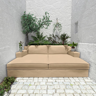 Mulberry Daybed - Oyster Crushed Velvet