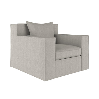 Mulberry Chair - Silver Streak Box Weave Linen