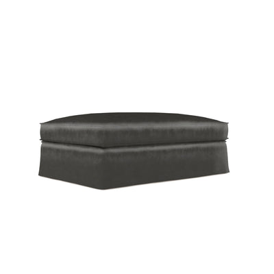 Mulberry Ottoman - Graphite Vintage Leather
