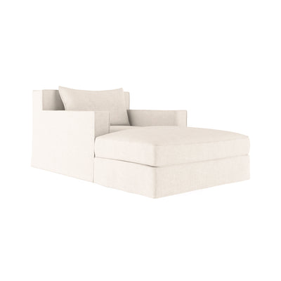 Mulberry Chaise - Alabaster Plush Velvet